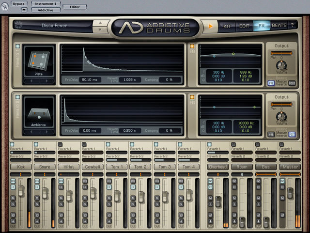 Addictive Drums Add some reverb for a bigger sound.